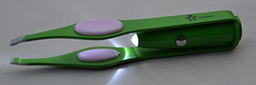 PINZA PARA PESTAÑAS CON LUZ Y POGGIADITO VERDE