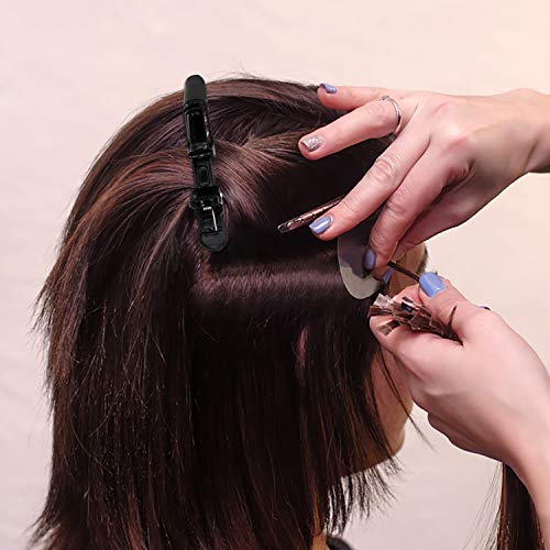 Pinzas de Pelo de Plástico Clips de Cocodrilo de Peluquería Profesional Antideslizante Seccionamiento Pinza de Cabello para Marcar, Peinar, Planchar el Pelo 30 Piezas 6 Colores