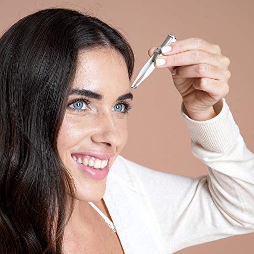 Pinzas Lumi de Sensica: pinzas de precisión con luz LED para una depilación profesional.