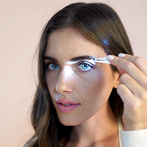 Pinzas Lumi de Sensica: pinzas de precisión con luz LED para una depilación profesional.