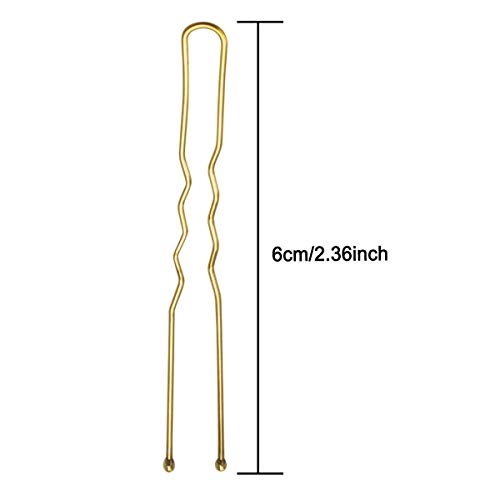 Pinzas para el pelo en forma de U, horquillas para el pelo TsMADDTs con caja, paquete de 100 (6 cm)