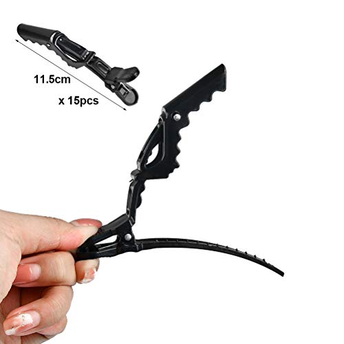 Pinzas Peluqueria 15PCS Clips Pinzas de Pelo, Alligator Clips Pinzas de Pelo Fuerte y Antideslizante para Moldeador y Rizador de Pelo, para Marcar, Peinar, Planchar el Pelo, de YANSHON