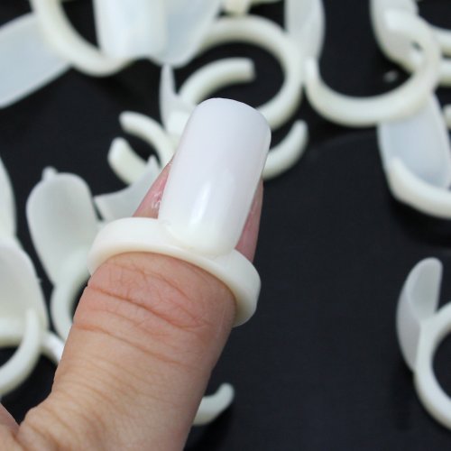 Pinzhi - 50x Mostrador Expositor Nail Ring Display Arte Tips Uñas Postizas Esmalte