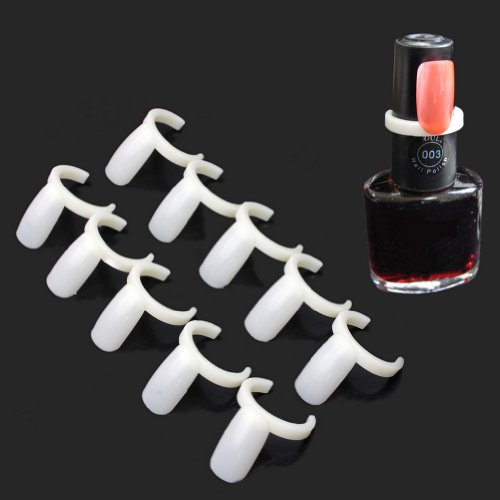 Pinzhi - 50x Mostrador Expositor Nail Ring Display Arte Tips Uñas Postizas Esmalte