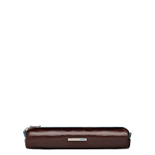 Piquadro Blue Square Estuche de lápices piel 18 cm mahagonibraun