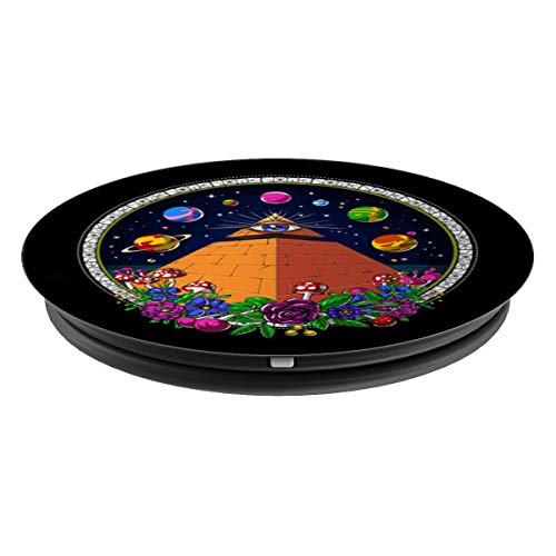 Pirámide Egipcia Setas Mágicas Psilocibina Psicodélico PopSockets Agarre y Soporte para Teléfonos y Tabletas