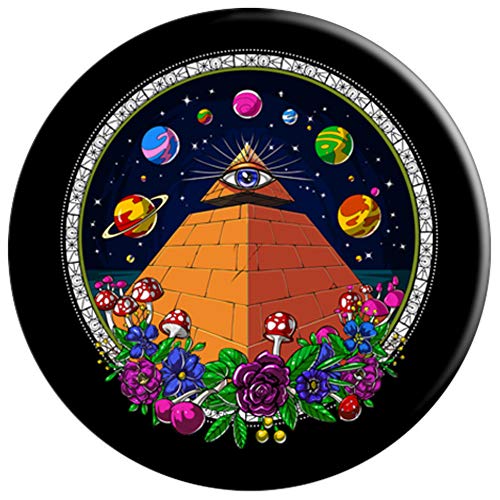 Pirámide Egipcia Setas Mágicas Psilocibina Psicodélico PopSockets Agarre y Soporte para Teléfonos y Tabletas