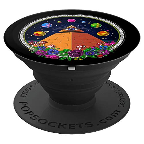 Pirámide Egipcia Setas Mágicas Psilocibina Psicodélico PopSockets Agarre y Soporte para Teléfonos y Tabletas