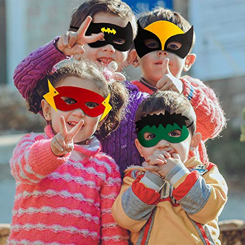 Pitaya Máscaras de Superhéroe, Juguetes para Niños y Niñas , Máscaras para Niños, Kit de Valor de Cosplay de diseño de Fiesta de cumpleaños de Navidad-36Piezas