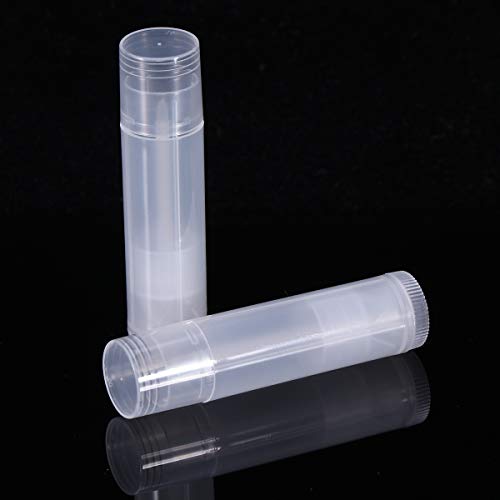 Pixnor 25pcs nuevo bálsamo labial tubos con tapas de contenedores de tubos de bálsamo labial DIY