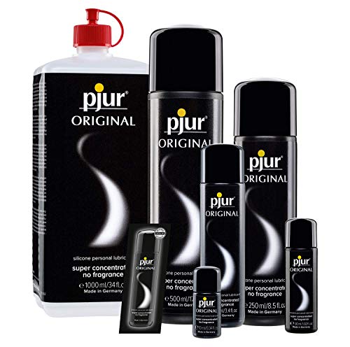 pjur ORIGINAL - Lubricante de silicona Premium - lubricación duradera sin pegarse - cunde mucho y es adecuado para preservativos (100ml)
