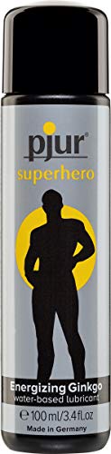 pjur superhero glide - Lubricante estimulante con ginkgo - da potencia y estimula - para todos los hombres que desean más (100ml)