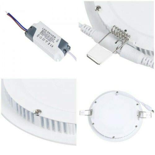 Placa LED 20W Circular SuperSlim (Pack 5) Panel Downlight LED Empotrado Φ225mm Blanco Frío 6000k-6500k 1800 Lúmenes ONSSI LED