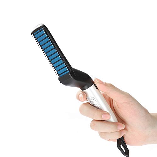 Plancha de Pelo para Hombres Peine para Rizar y Alisar Cabello Multifuncional Cepillo Liso Hair Styler Salon Peluquería Styling Iron(eu)