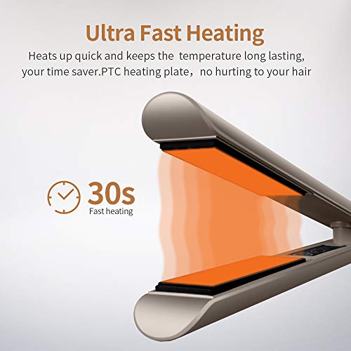 Plancha de Pelo Profesional, BESCHOI Revestimiento de Turmalina y Cerámica, Digital Suspensión 3D Proteína Vegetal Alisados Perfectos y Ondas y Rizos Naturales