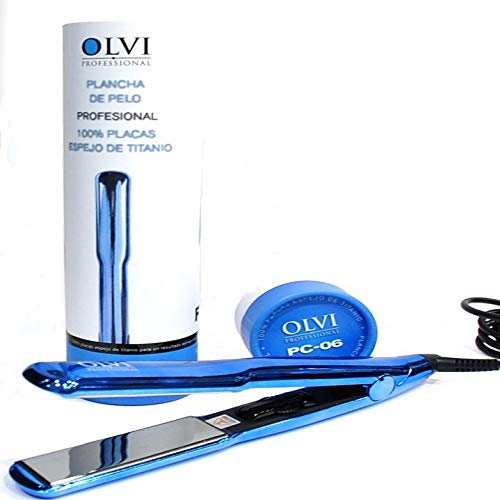 Plancha de pelo profesional placas de titanium espejo PC-06 Olvi