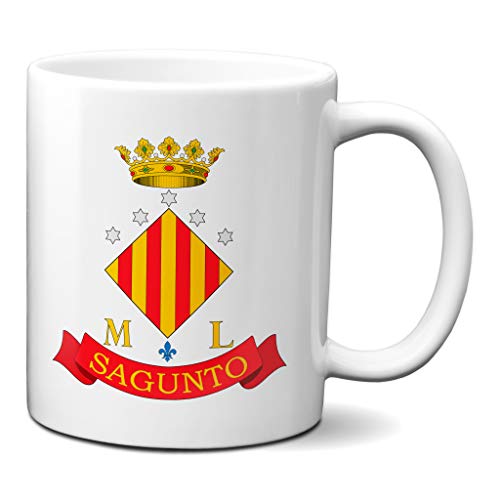 Planetacase Taza Sagunto Escudo Ciudades pueblos Valencia Ceramica 330 mL