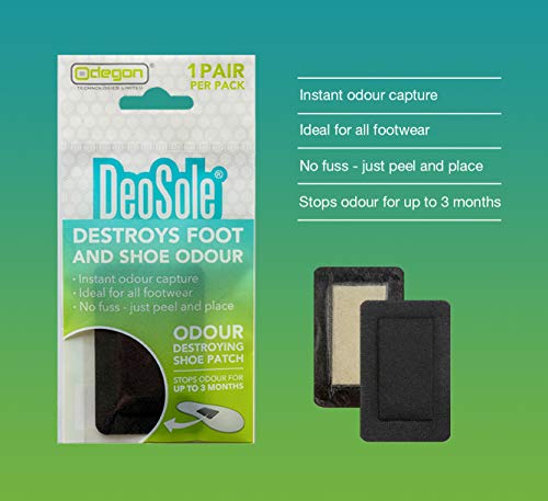 Plantilla para zapatos que elimina el olor de los pies y de los zapatos, 1 paquete, de Deosole.