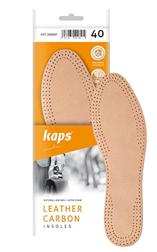 Plantillas de cuero natural para señoras con capa de carbón activado, plantillas de reemplazo para zapatos, botas (38 EUR)