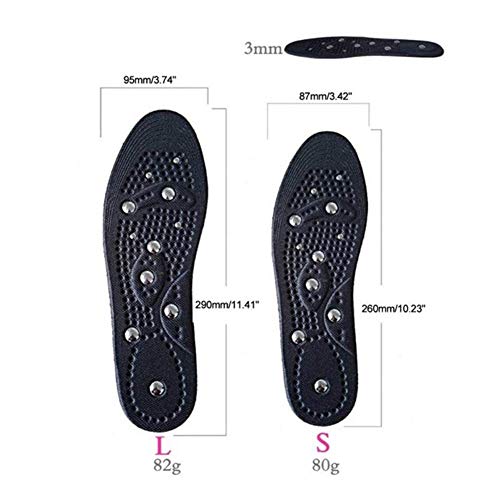 Plantillas magnéticas para el Cuidado de la Planta Plantar Masaje para Fascitis del pie Insertos para Zapatos con Espuma viscoelástica Freedom tamaño Recortado Mejora la Terapia del sueño