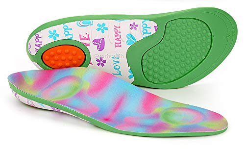 Plantillas para niños Insertos de zapatos Ortesis Comfort Arch Support, Suela interna que absorbe los golpes Cojines para el talón, Pies planos, Pronación por debajo/por encima (35-37 EU)