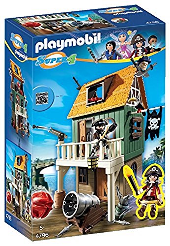 PLAYMOBIL - Fuerte de Pirata camuflado con Ruby, playset (4796)
