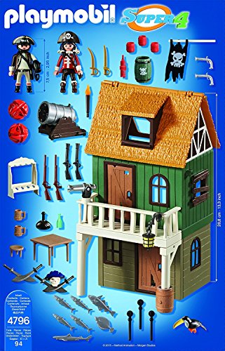 PLAYMOBIL - Fuerte de Pirata camuflado con Ruby, playset (4796)
