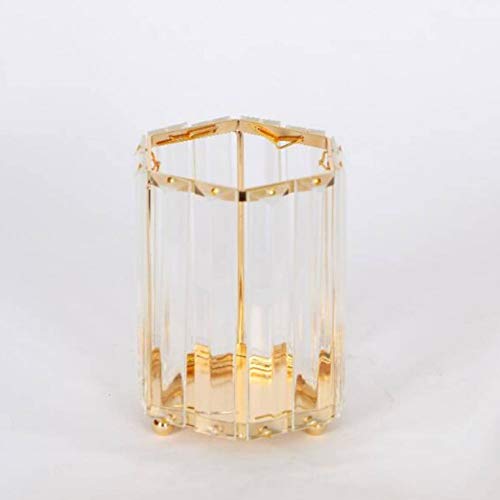 Pluma de Metal nórdica Pincel de Maquillaje Vela Holer Brillo Cepillo Organizador de Almacenamiento Papelería Contenedor Oficina