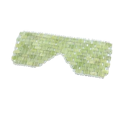 PLUS PO Cubierta De Ojos para Dormir De Jade Natural, Venda para Los Ojos, Enfriamiento De Jade, Antienvejecimiento para Mujeres, Ojos Hinchados, Círculos Oscuros, Calmar La Fatiga Ocular C,1