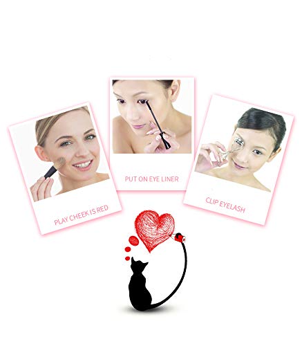 Pn&cc Espejo de Maquillaje de LED, función Inteligente de Carga por USB del Armario de Base táctil 10X tocador/Amante/Madre/Novia, White