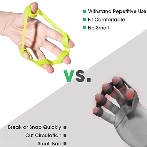 Pnrskter Fortalecedor de Agarre de Mano, Entrenador de Dedos, Entrenador de Fuerza de Agarre (6 PCS,Grande) Alivio del Dolor de la Muñeca y el Pulgar, Mejorar los Músculos del Brazo