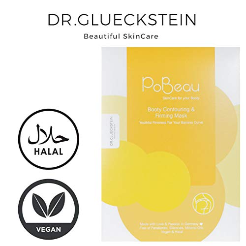 PoBeau Tratamiento Intensivo, Tratamiento de Glúteos Push-up, Mascarilla de Hidrogel para Glúteos con Efecto Lifting que se Ajusta y Aprieta Gracias al Ingrediente Activo Actigym, 5 x 12 ml