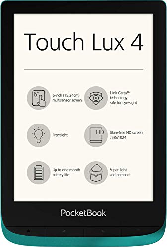 Pocketbook Touch Lux 4 - Lectore de e-book, Pantalla táctil, 8 GB, Wifi, Negro, 15,2 cm (6")