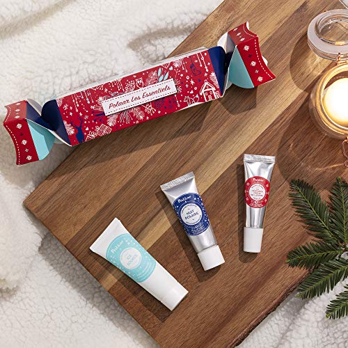 Polaar - Caja de regalo belleza - Cracker lo esencial - Navidad - Bálsamo de labios 10 ml GRATUITO + Crema cara 25 ml + Crema noche 15 ml - Todo tipo de pieles, secas, sensibles - Activo natural