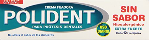 Polident - Crema fijadora para prótesis dentales - Sin sabor - Tubo de 40 ml - [paquete de 6]