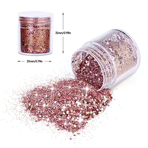 Polvo Acrilico para Uñas Purpurina Cara Glitter para Uñas - Set de Purpurina De 10 Cajas - Body Cosmetic Glitter Hair Nail Art Decorativo para Fiesta de Limo Christmas Arts Crafts