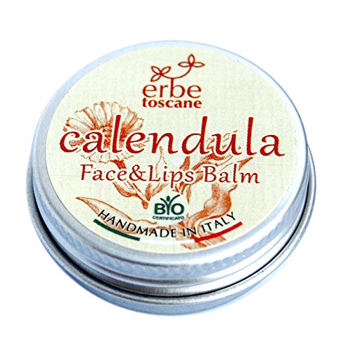 Pomada ECOLÓGICA CALÉNDULA - Ideal para Cara y Labios, Manos Agrietadas y Piel Seca - Puro Concentrado de Naturaleza – Hecha a mano en Italia (10 ML)