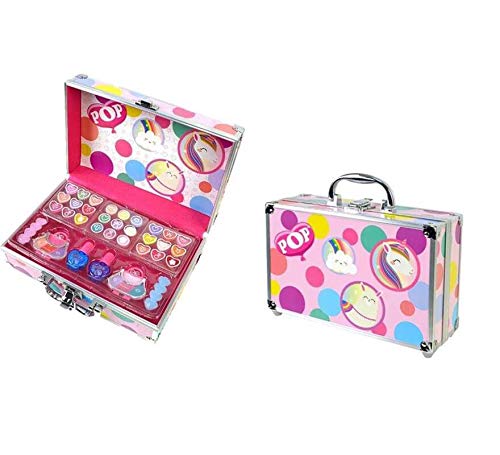 POP GIRL Color Train case - Maletín de Maquillaje - Set de Maquillaje para Niñas - Juguetes Niñas - Selección de Productos Seguros en un Maletín Muy Moderno