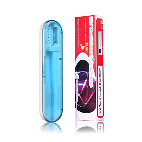 Porta Cepillos de Dientes, ENDARK saludable doble luz esterilizador y organizador de limpieza de viajes cepillo de dientes sanitizing temporizador almacenamiento titular (Azul)