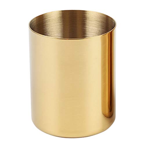 Portalápices organizador de escritorio, soporte dorado para bolígrafos, contenedor de papelería de escritorio, jarrones de mesa, maceta de flores,acero inoxidable, color dorado