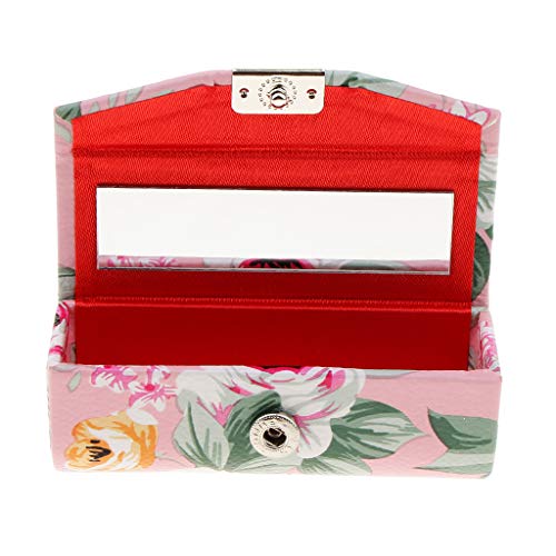 Portátil Caja de Almacenaje Envase de Joyaría Recipientes Pintalabios Estuche de Viaje - Rosado