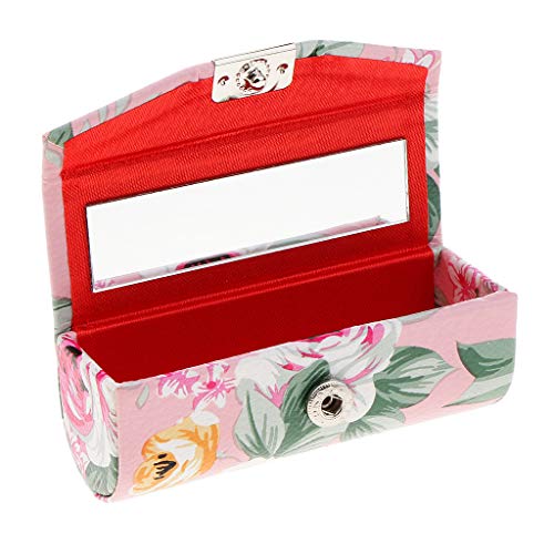 Portátil Caja de Almacenaje Envase de Joyaría Recipientes Pintalabios Estuche de Viaje - Rosado
