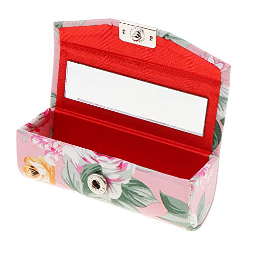 Portátil Caja de Almacenaje Envase de Joyaría Recipientes Pintalabios Estuche de Viaje - Rosado
