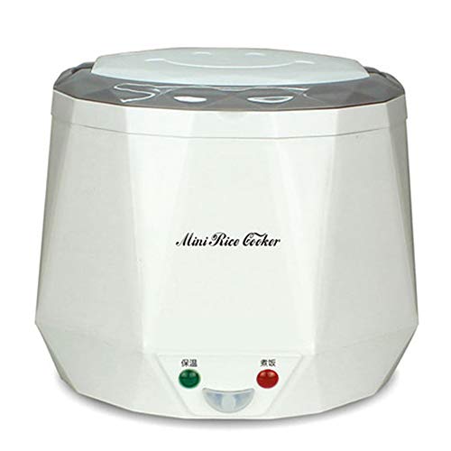 Portátil De 12V / 24V De Coches Camión Eléctrico Hot Pot Con Car Line Antiadherente Olla Interior Viaje Mini Cocina Para 1-2 Personas Cocina Sopa Arroz Harina Avena - Guisos Coche Sólo (Car-White)