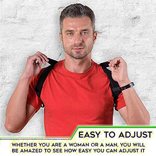 Postura cómoda Ortesis Soporte de Apoyo Alisador de Espalda para Mujer Corsés Adhesivo Vendaje Ajustable Terapia física Soporte de Espalda Negro