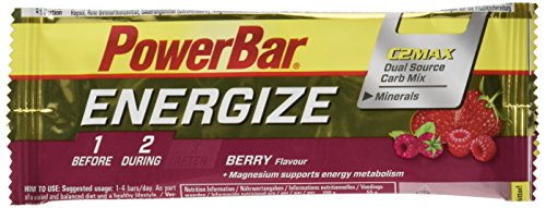 PowerBar PWBB21442443 Energize Bar, Sabor Berry, Infantil, marrón, 55 g (25 Pack)