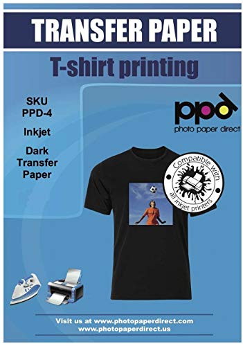 PPD A4 Papel De Transferencia Térmica Para Camisetas y Tejidos Oscuros, 10 Hojas - PPD-4-10