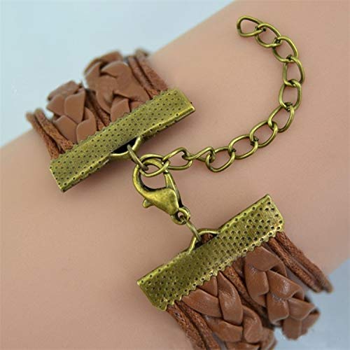 PPX 2 Piezas Pulsera y Las Reliquias de la Muerte con Búho y Alas, Marrón y Negro