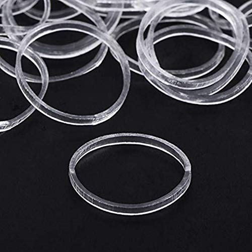 PPX Paquete de 4000 Mini Gomas de Pelo Coletero Elástico Banda de Pelo Suave Negro/Transparente para Pelo de Niñas, Dreadlocks Pequeños, Peinado de Boda y Más