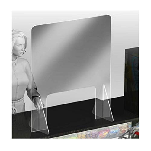Práctico Protector de recepción Transparente, con pequeña Apertura Panel Protector contra estornudos Escudo de protección Plexiglás Transparente para Salones de manicura/Tiendas minoristas/caje